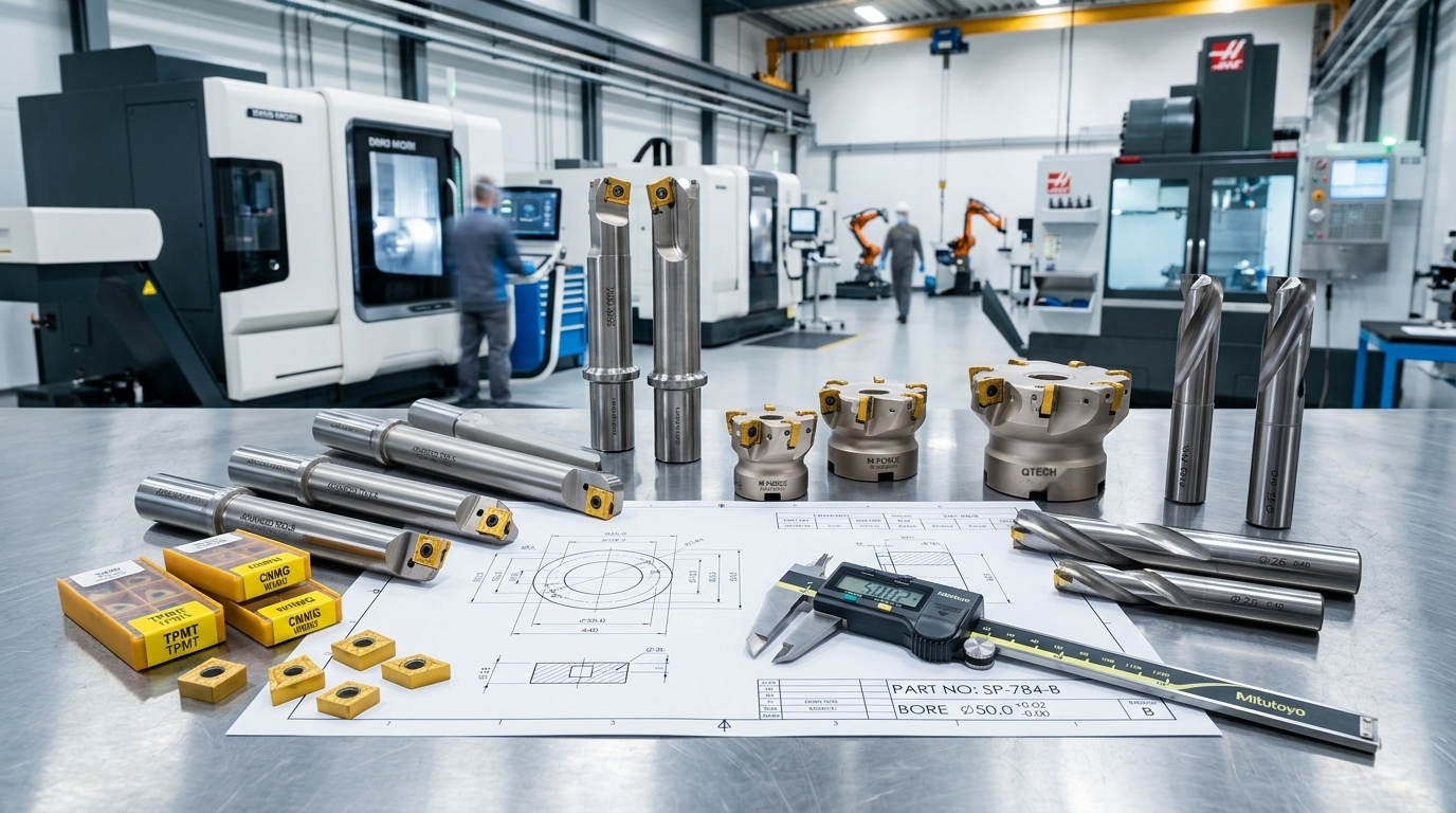 QTECH Precision Indexable Tooling Lineup & CAD Engineering
